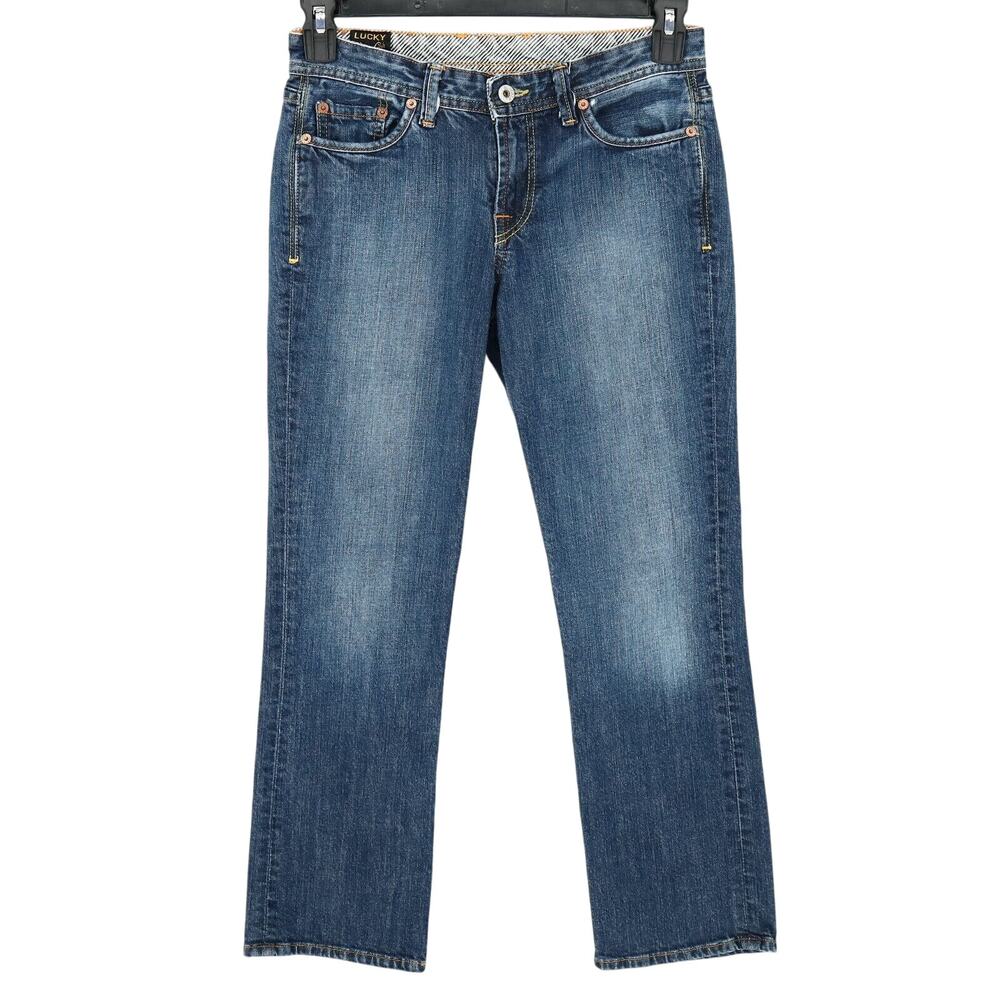 Lucky Brand Jeans Womens 27 Waist 4 Classic Cathy Crop Blue Stretch Denim
